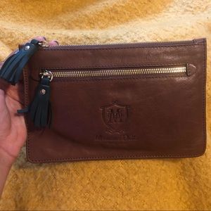 Massimo Dutti Leather Clutch Bag